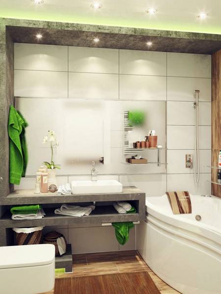 Дизайн ванной комнаты маленького размера в частном доме с фото