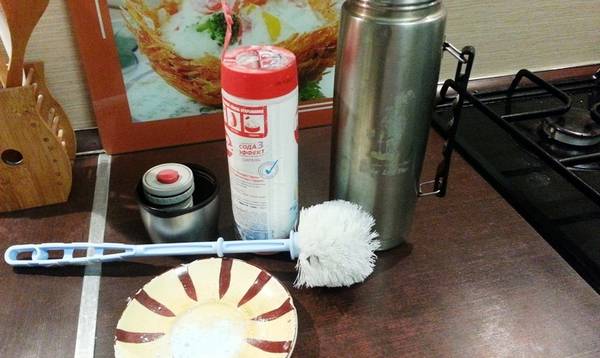 Как можно очистить термос от чайного налета с фото