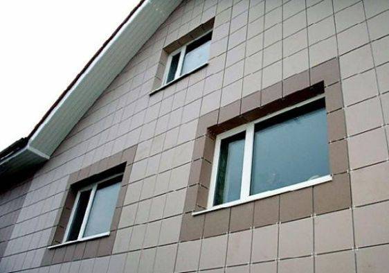 Облицовка фасада дома керамогранитом и основные способы монтажа с фото
