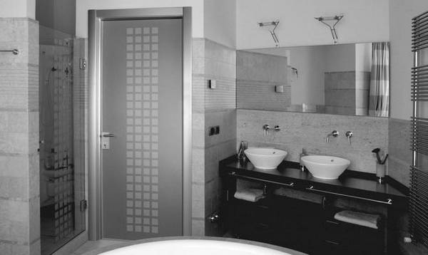 Характеристики и выбор стеклянных дверей для ванной с фото