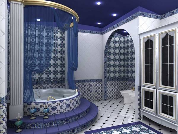 Декорирование ванной в марокканском стиле - фото